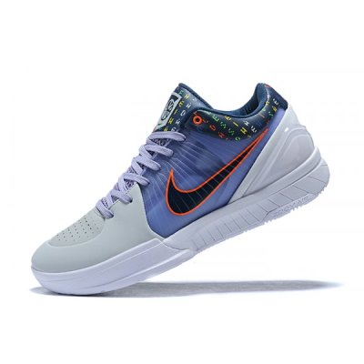 Nike Erkek Zoom Kobe 4 Protro Açık Gri / Mavi / Turuncu Basketbol Ayakkabısı Türkiye - B1ULA9MM